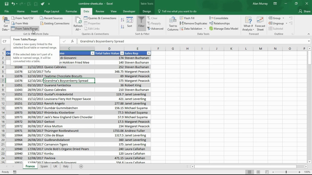 merge two tabs in excel for mac